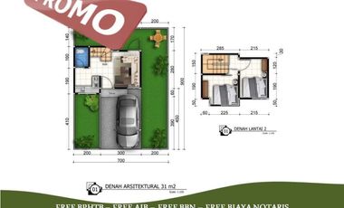 Rumah Dijual di Malang Tipe 31/63 Free Biaya Dekat Alun2