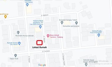 Jual Rumah di Komplek Dangau Teduh Padang
