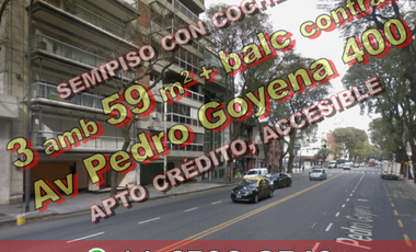 NUEVO PRECIO - Departamento en Venta en Caballito 3 ambientes 59 m2 + balcón al contrafrente, con cochera - Av Pedro Goyena 400