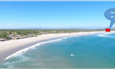 1 hectárea con frente de playa en  Chacahua, Pto. Esc. 0ax.