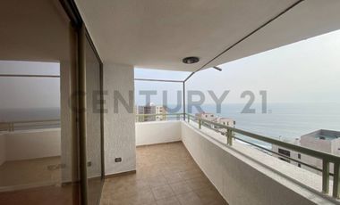 Se arrienda amplio e iluminado departamento hermosa vista al mar sector sur