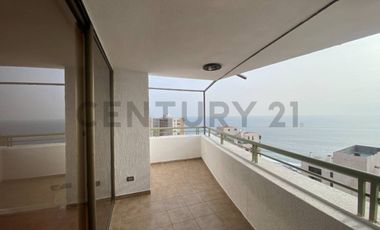 Se arrienda amplio e iluminado departamento hermosa vista al mar sector sur