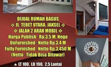 Dijual Rumah Second Termurah di Tebet Utara Jakarta Selatan