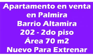 APARTAMENTO EN VENTA PALMIRA BARRIO ALTAMIRA 202