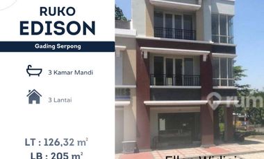 Ruko 3 lantai siap huni Edison Gading Serpong Tangerang selatan