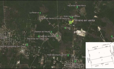 TERRENO EN KANTOINA CONKAL A ESPALDAS DE LA HACIENDA SANTA LUCÍA