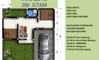 Rumah Dijual di Malang Tipe 25/72 View Katu Dekat Kampus