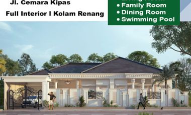 jual rumah mewah dngan fasilitas kolam renang di komplek pemda