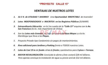 Se Vende  Lotes De Terreno En Chilca