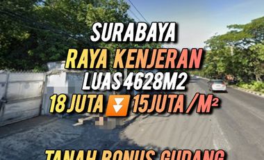 TURUN HARGA!!  Tanah Bonus Gudang Raya Kenjeran Surabaya GMK03318