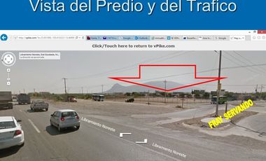 RENTA Excelente Terreno Comercial con 3 FRENTES Libramiento Noreste km 19 ESCOBE