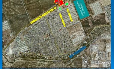 RENTA Excelente Terreno Comercial con 3 FRENTES Libramiento Noreste km 19 ESCOBE