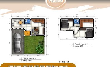 Jual Rumah Malang Desain Exclusive Free Biaya Tipe 45/77