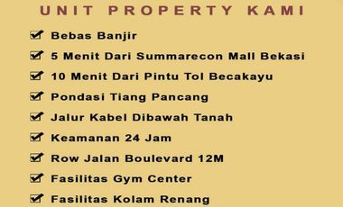 READY Cluster Strategis Lgkp dkt Stasiun Sumarecon Bekasi Ada Pool&Gym