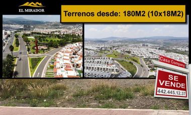 Últimos Terrenos en EL MIRADOR, de 180 m2 hasta 250 m2, Increíble Vista !!