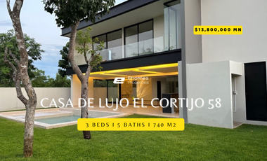Residencia de lujo en venta en Mérida, Yucatán, Privada El Cortijo 740 m2.