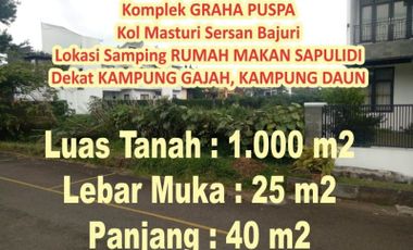 Tanah Kavling Graha Puspa Bandung dekat KAMPUNG DAUN
