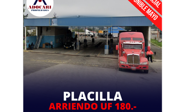 PLACILLA / ARRIENDO COMERCIAL /  GALPÓN 1.0387 MT2
