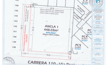 LOCAL -1  AREA 450 m2  - ALQUILER - BOCHALEMA PLAZA CALI.
