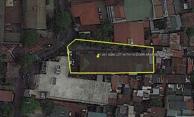 PASAY CITY 1,301 SQM LOT, WITH 10-DOOR APARTMENT NR ARNAIZ
