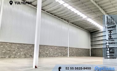 Rent now incredible industrial warehouse in Tultepec