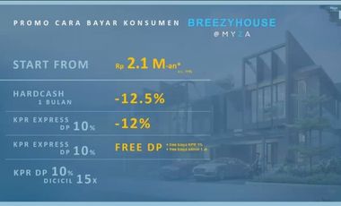 New Cluster Breezyhouse @Myza Rumah Dekat Dengan AEON Mall Start From 1,8M-an