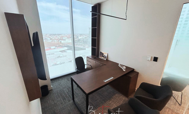 Oficina en renta Acondicionada y Amueblada en Torre Leed Elementa