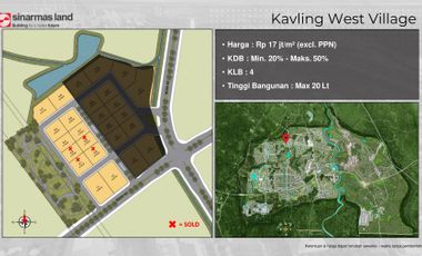 Kavling Komersial Strategis Siap Bangun West Village BSD City
