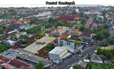 Tanah 960m2 Legian Nakula Barat dekat Pantai Double Six
