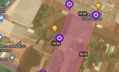 Tanah 960m2 Legian Nakula Barat dekat Pantai Double Six