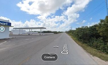 TERRENO EN CHICXULUB A ORILLA DE CARRETERA COSTERA FRENTE A GOMART Y GASOLINERA DEL KM 10