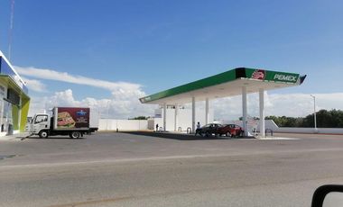 TERRENO EN CHICXULUB A ORILLA DE CARRETERA COSTERA FRENTE A GOMART Y GASOLINERA DEL KM 10
