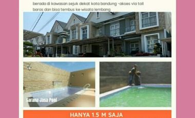 Rumah Minimalis 2 Lantai Cimahi 3mnt ke Wisata Alam Cimahi Gratis Pajak PPN dan BPHTB