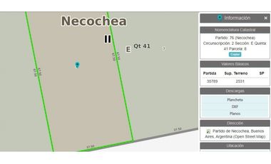 Venta lote en médano blanco, ideal inversión turística. Necochea