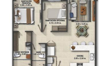 VENTA APARTAMENTOS EN EL CANGREJO 92,40 M2 Pr-VG