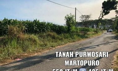 Tanah SHM 1 Ha MARTOPURO PURWOSARI Row Jalan Aspal