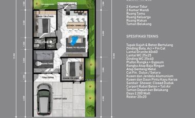 RUMAH DI JUAL DI JL SIMPANG TIGA DP 50 JT