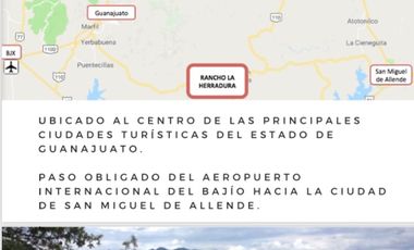 RANCHO EN VENTA DOLORES HIDALGO IDEAL PARA HOSPITAL CASA DE RETIRO