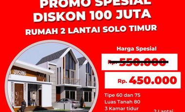 RUMAH DI KARANGANYAR DISKON 100 JUTA