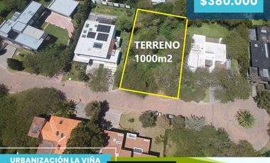 Venta Terreno 1000m2. Urbanización Exclusiva Prados de La Viña. Tumbaco