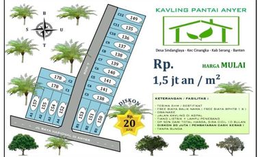 Tanah 150 m Kavling Pinggir Jalan Raya Anyer