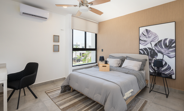 Casa al norte de la ciudad en Privada residencial, 3 habitaciones, Cholul