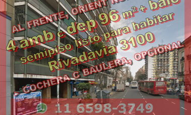 NUEVO PRECIO - Departamento en Venta en Balvanera 4 ambientes más dependencia 96 m2, + balcón al frente cochera c baulera opcional – Rivadavia 3100