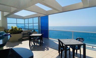 Exclusivo Penthouse de Primera Full Amoblado de 3 Dormitorios en el Malecón de Salinas con Garaje