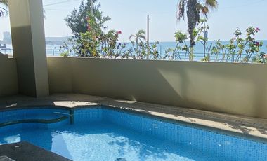 Exclusivo Penthouse de Primera Full Amoblado de 3 Dormitorios en el Malecón de Salinas con Garaje