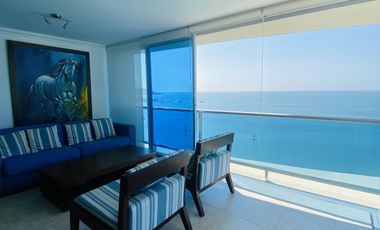 Exclusivo Penthouse de Primera Full Amoblado de 3 Dormitorios en el Malecón de Salinas con Garaje