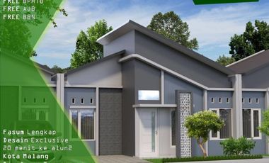 Jual Rumah Malang Free Biaya 2KT Tipe 25/107 Hook View Katu