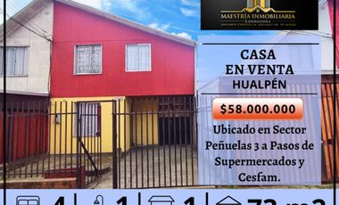 Se Vende casa en Peñuelas - Hualpén
