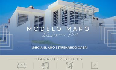 Venta de Casa Modelo Maro, con 2 habitaciones en Carretera Coatza-Barrillas, Fracc. Laguna Real, Coatzacoalcos, Ver.
