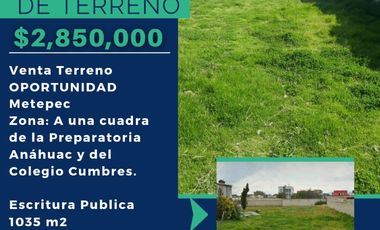 Terreno en venta en Metepec, San Sebastián
